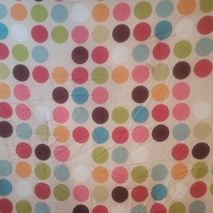 Multi Color Polka Dot/Stripe Pastel Full Size Comforter